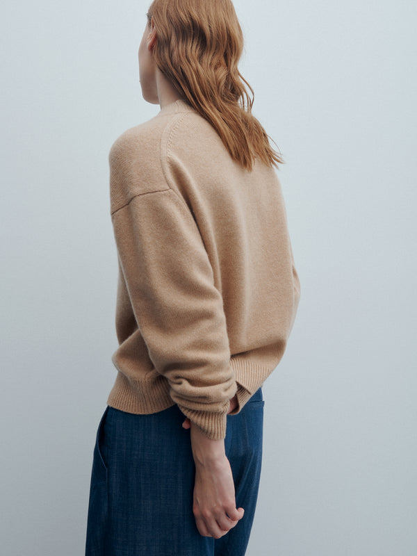 TWP Camel Boy Crewneck in Cashmere view 4