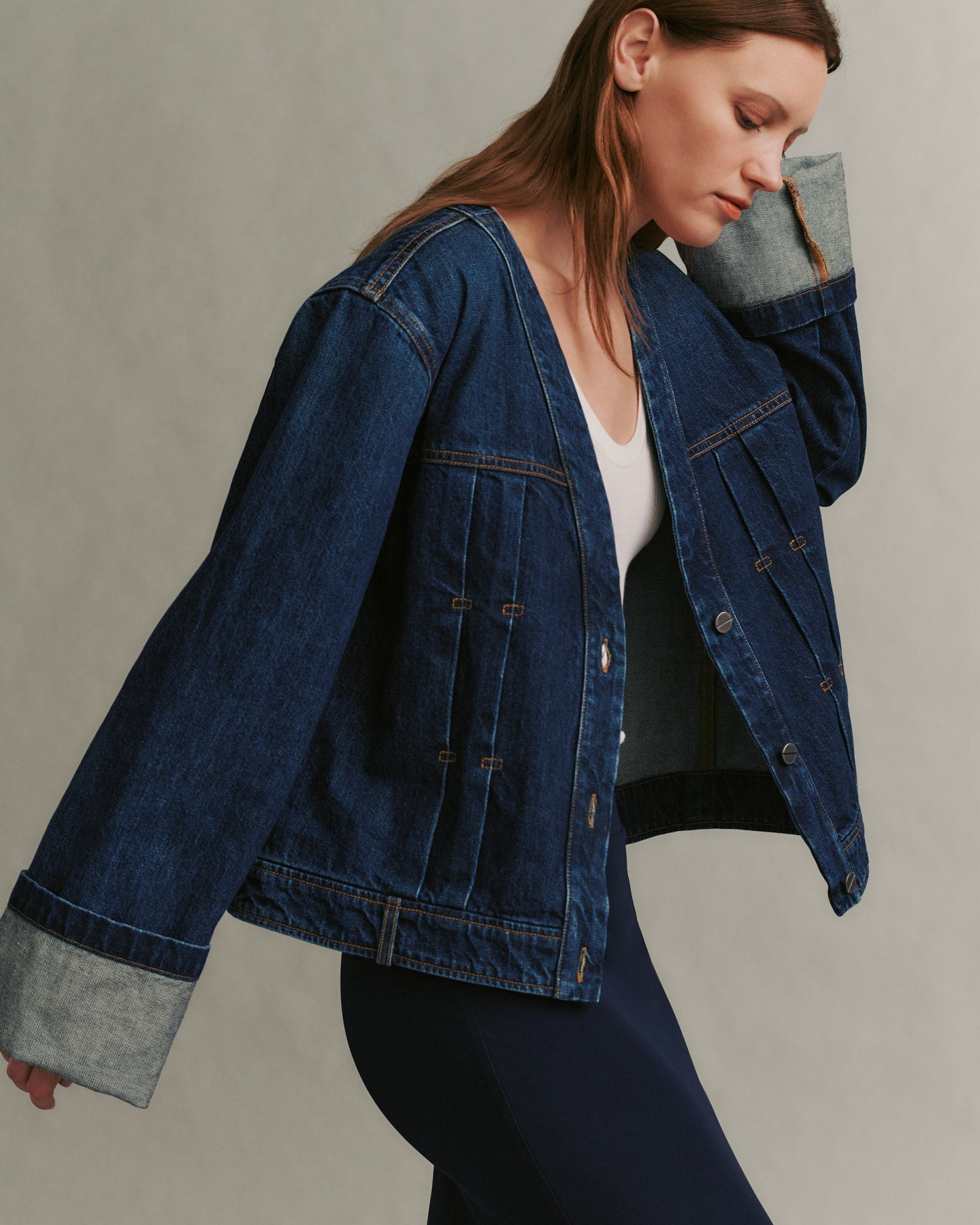 TWP Dark wash Dusty Jacket in Vintage Denim view 1