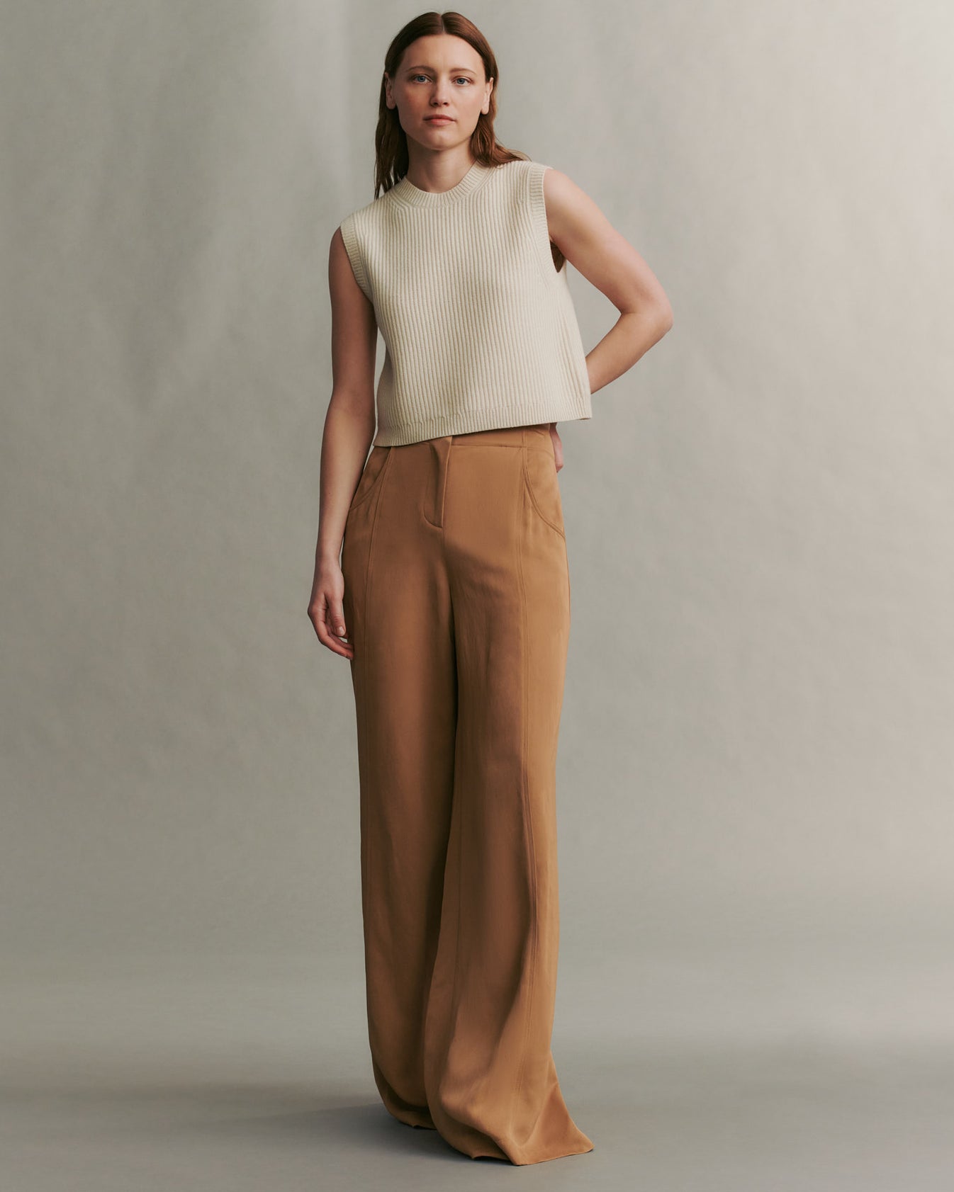 TWP Cartouche Demie Pant in Coated Viscose Linen view 1