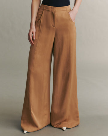 TWP Cartouche Demie Pant in Coated Viscose Linen view 4