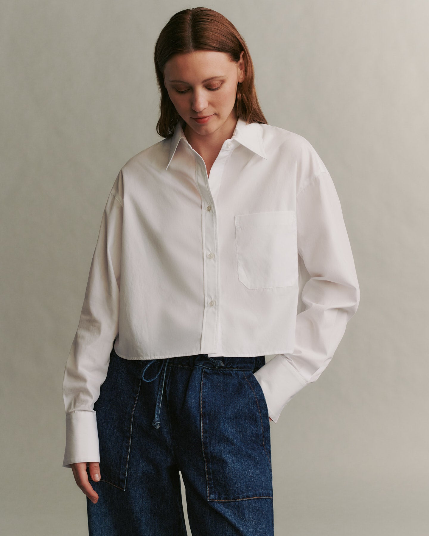 TWP White Little Big Joe in Cotton Shirting view 1