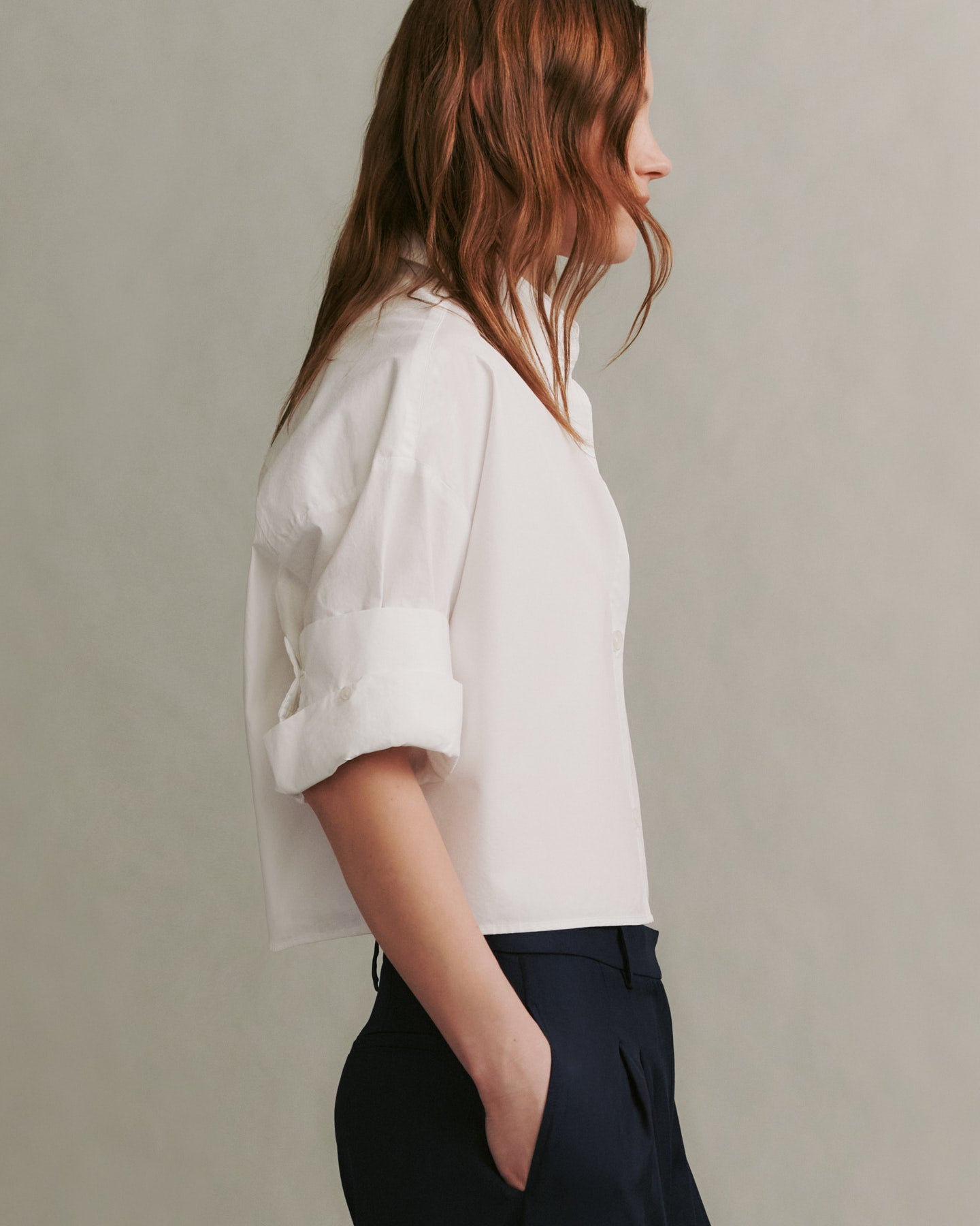 TWP White Next Ex Shirt in Cotton Shirting view 5