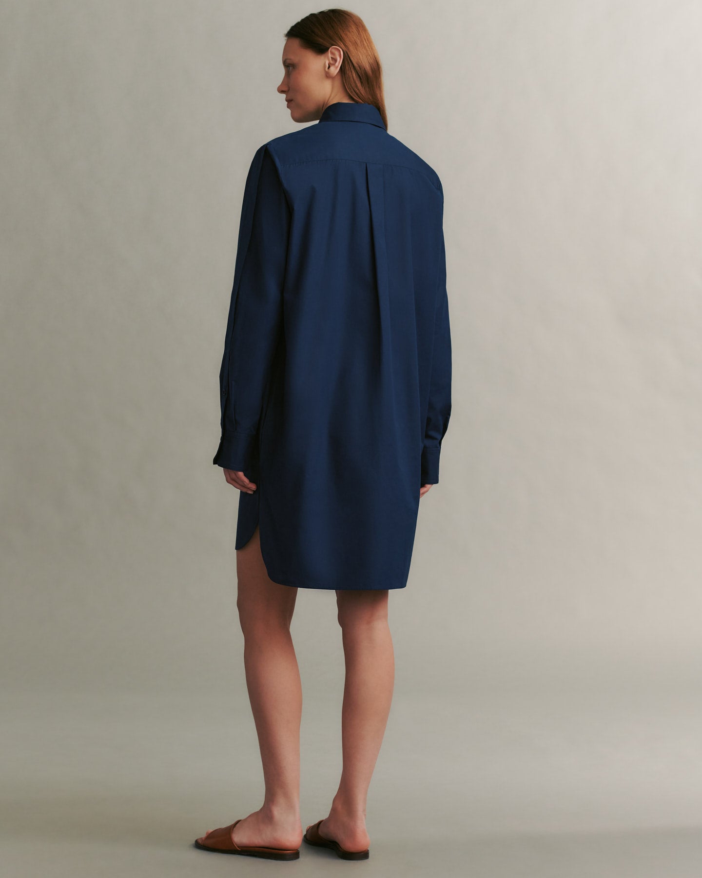 TWP Midnight Ma House Dress in Cotton Shirting view 3