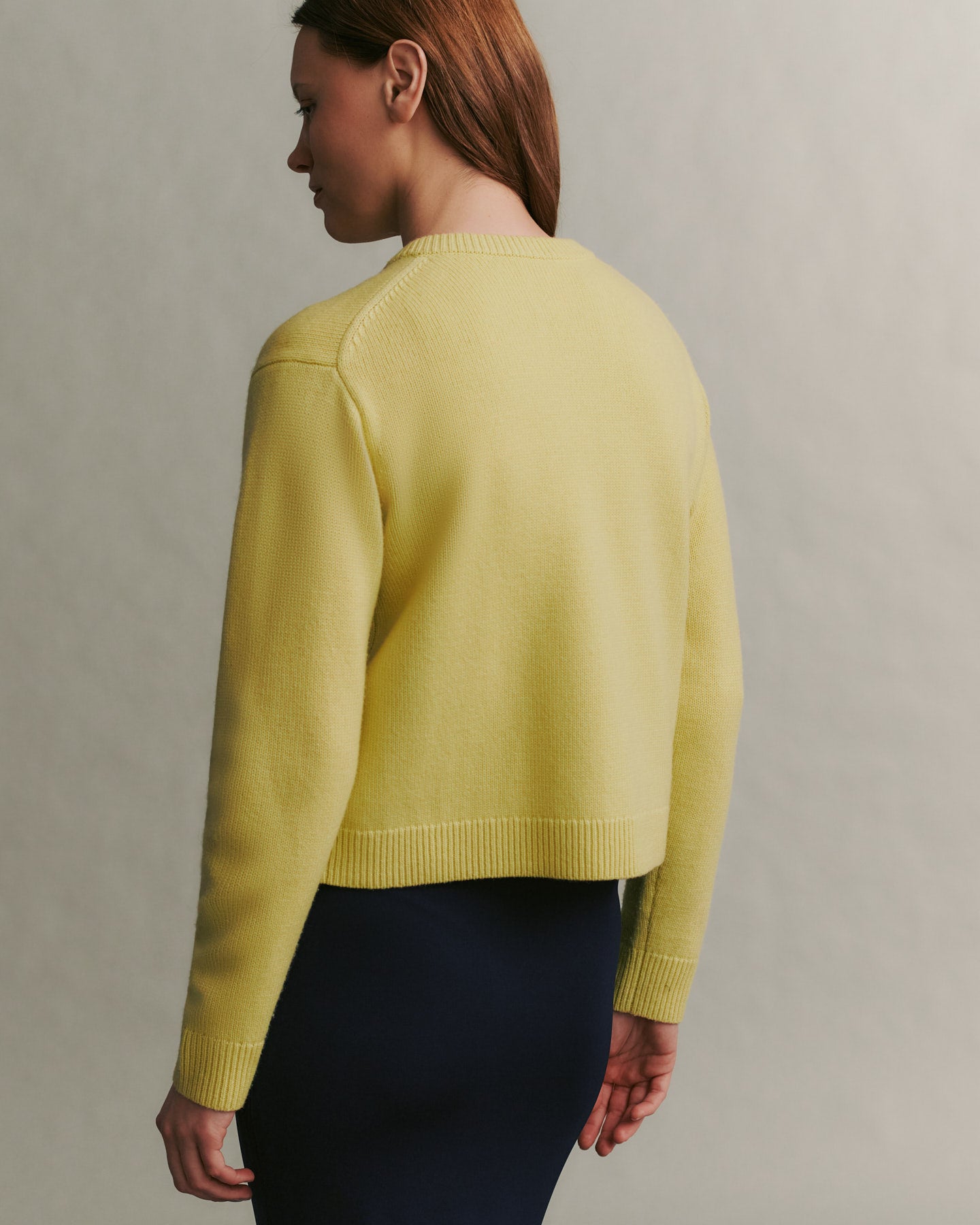 TWP Canary Lord Cardigan in Cashmere view 5