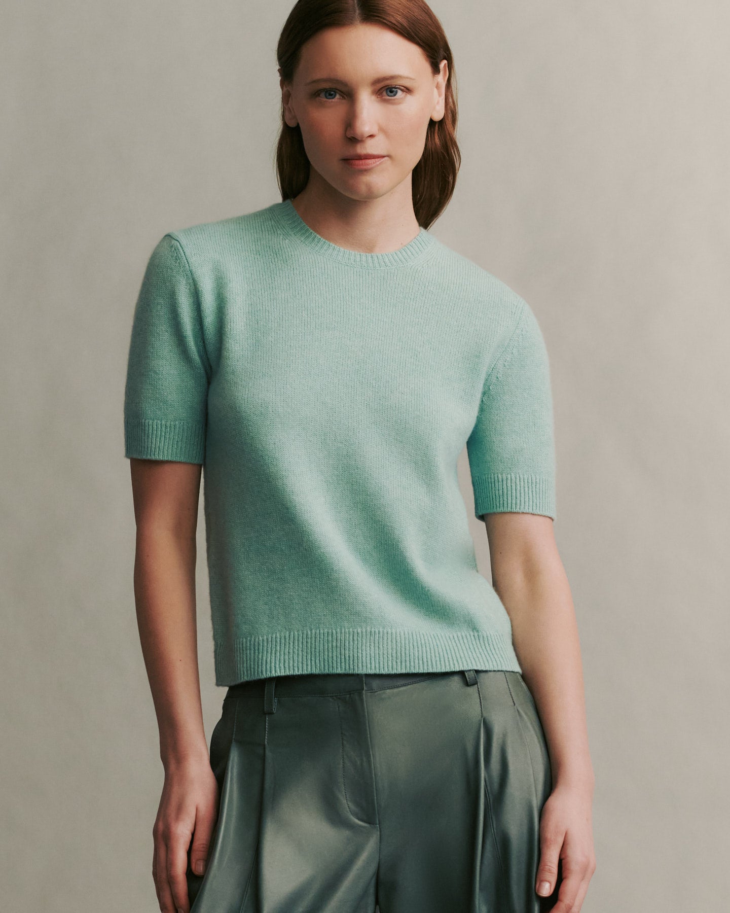 TWP Aqua Audrey Crewneck in Cashmere view 2