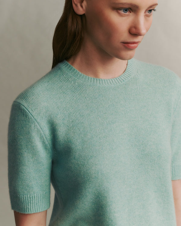 TWP Aqua Audrey Crewneck in Cashmere view 3