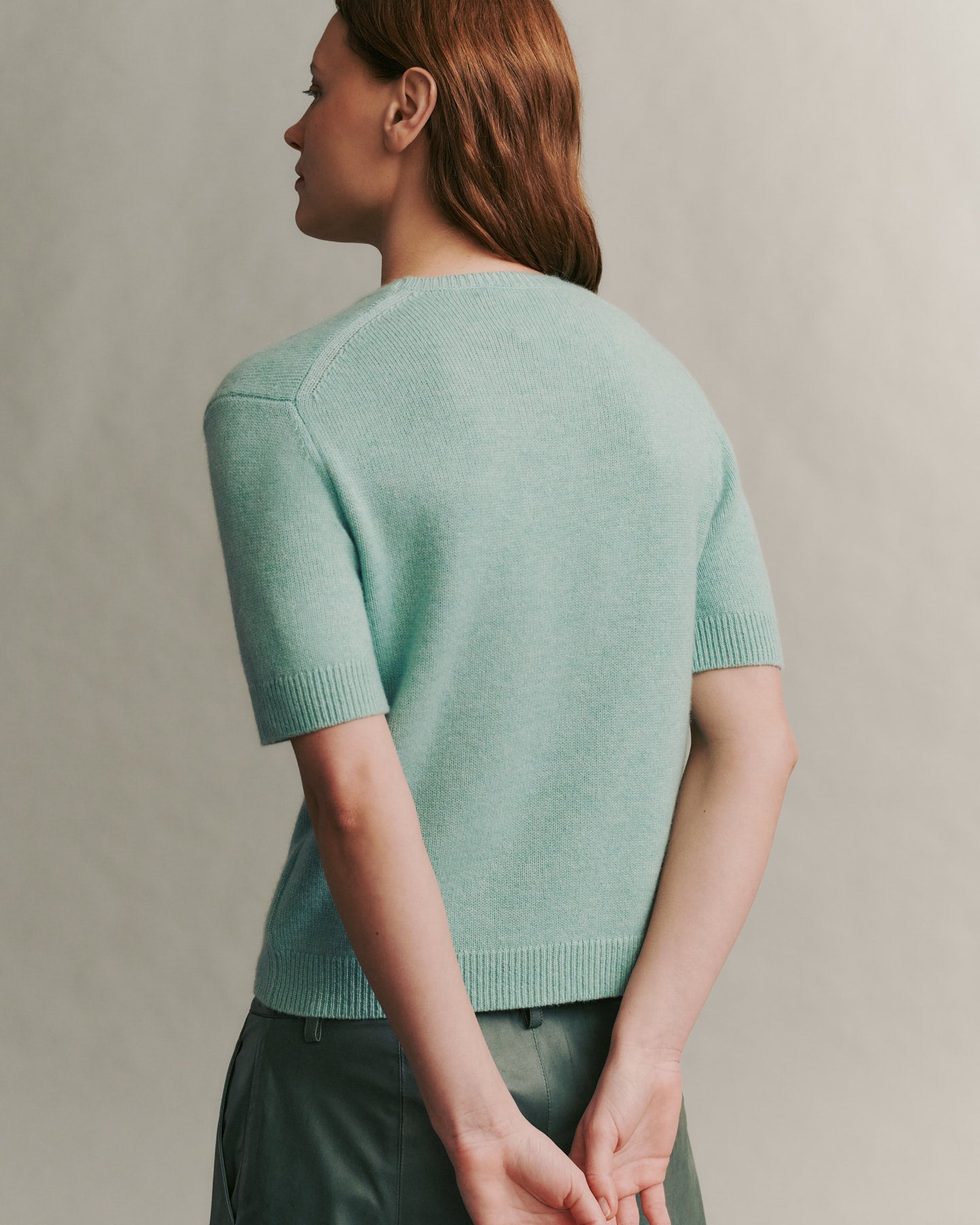 TWP Aqua Audrey Crewneck in Cashmere view 5