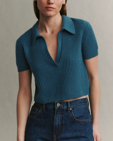 TWP Junebug Margaux Polo Sweater in Cashmere view 2