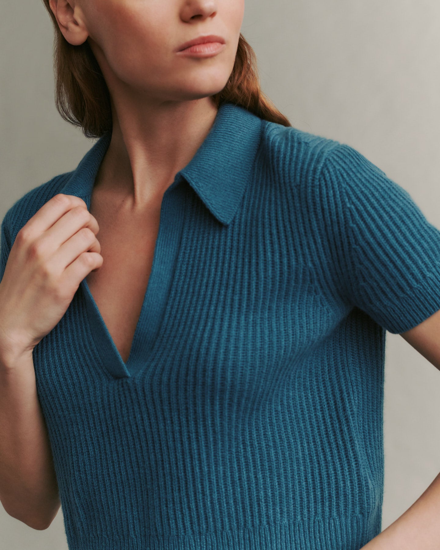 TWP Junebug Margaux Polo Sweater in Cashmere view 4