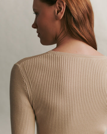 TWP Wheat Second skin Top in Cotton Silk view 5